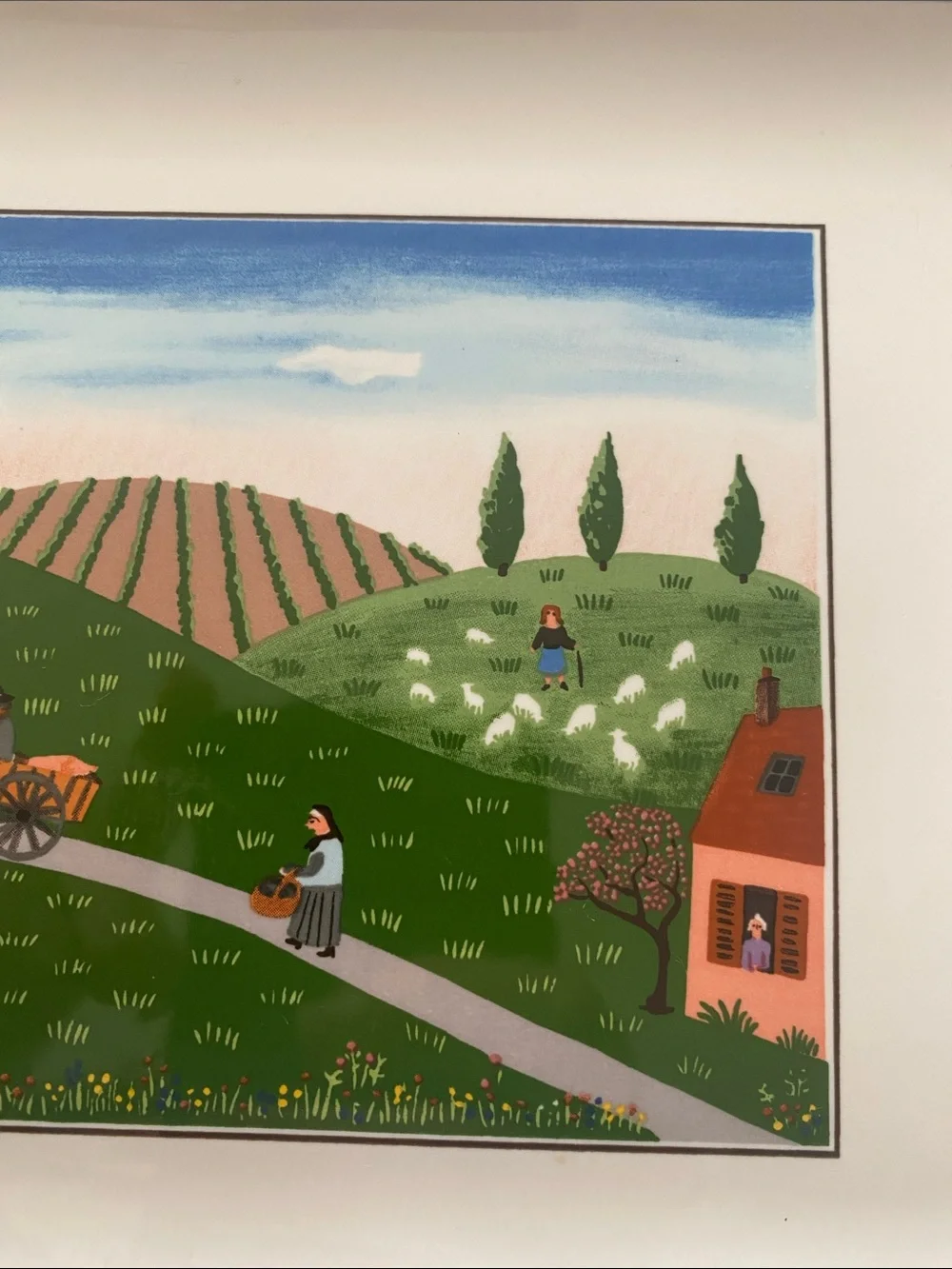 Villeroy & Boch Design Naif sandwich tray village scene by artist Gérard Laplau